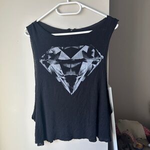 💙BOGO💙 Black Graphic Diamond Top (Diamonds- Girls Best Friend) small/medium